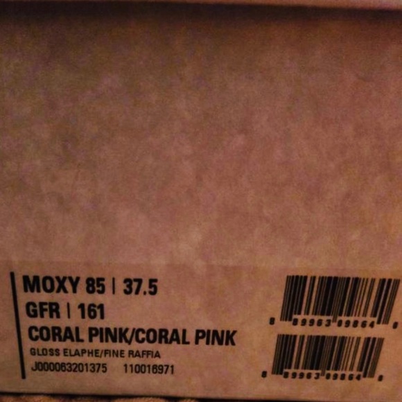 Jimmy Choo Moxy Coral 🪸 elaphe heeled sandal color: coral/pink 👡 SOLD OUT - Picture 6 of 7